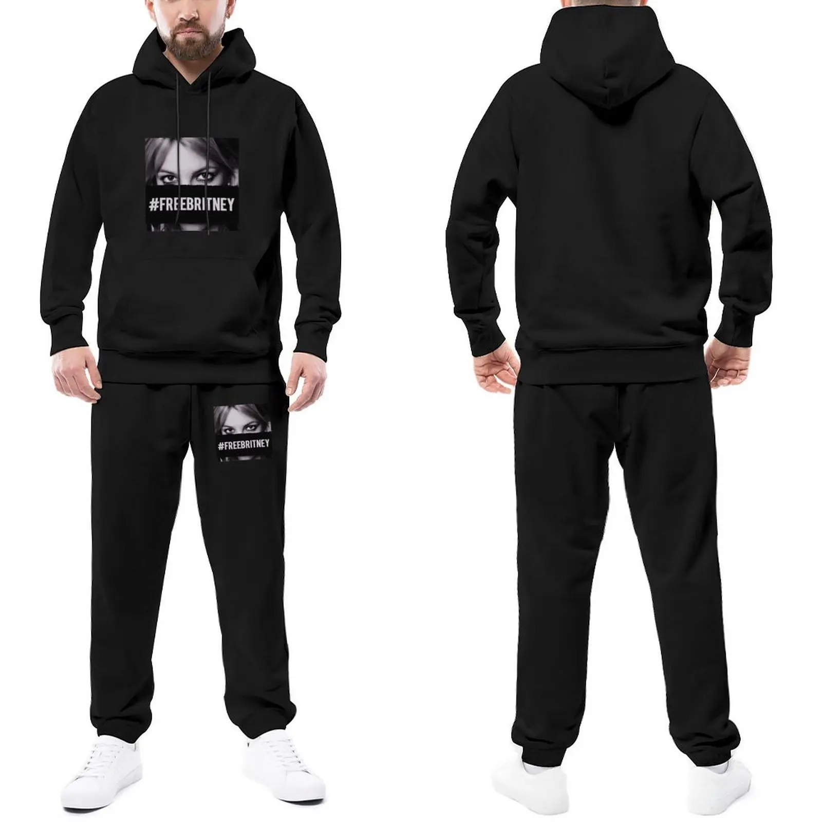 

Britney Tracksuits Paris Lindsay Freedom Free Jogger Sets Men Y2K Hooded Suits Daily Hip Hop Hoody Sweatpant Set Plus Size