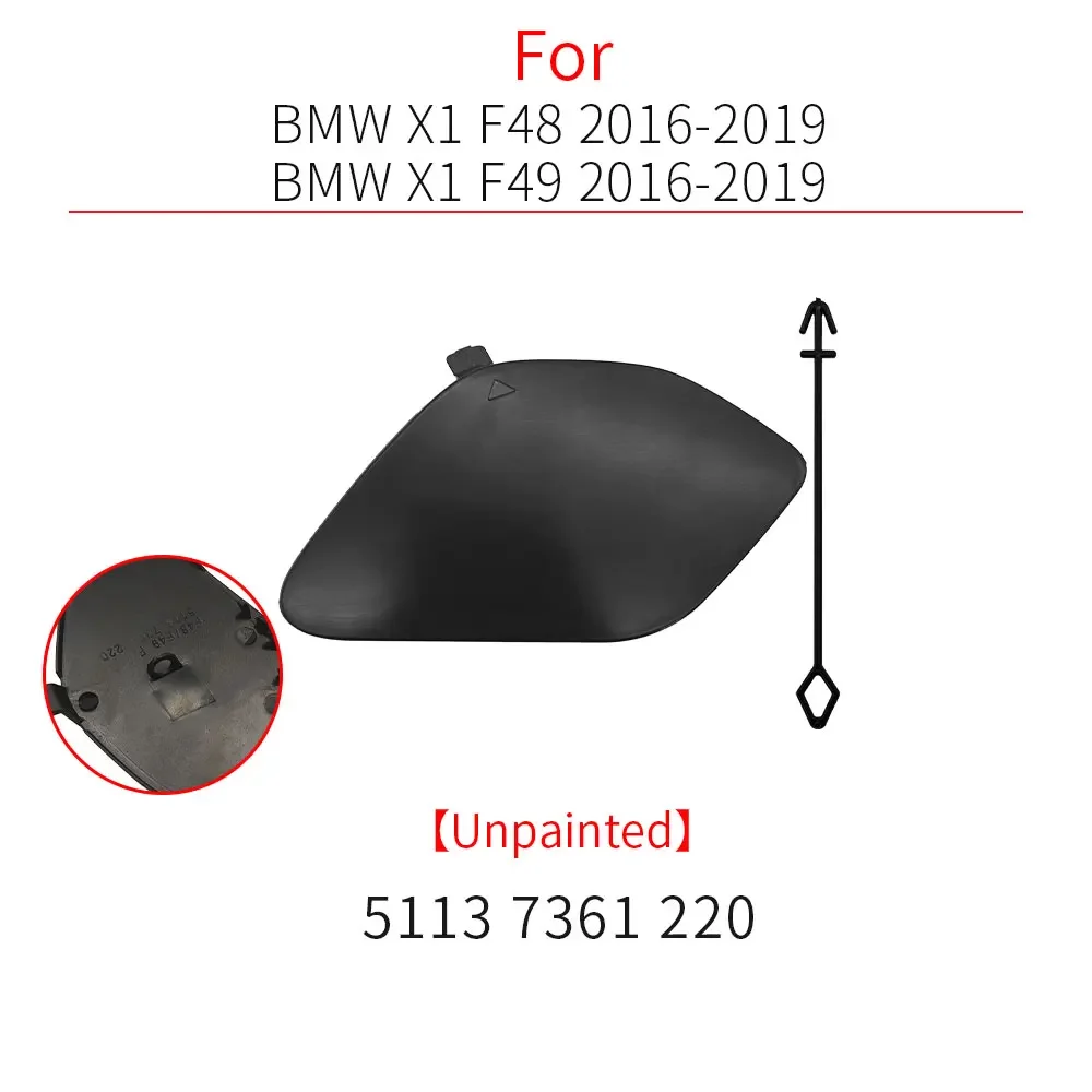 

For BMW F48 F49 Car Front Bumper Tow Hook Cover Cap Black White Silver Painted For BMW X1 Series 2014-2019 5113761220
