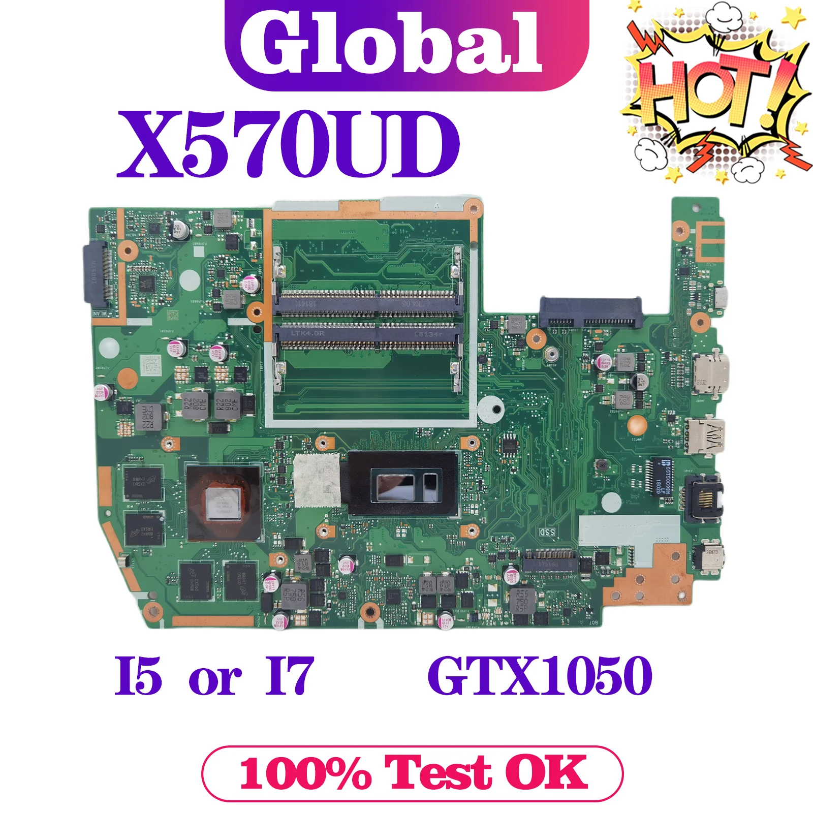 Оригинальный ноутбук X570UD модель YX570U YX570UD X570U FX570U FX570UD материнская плата для