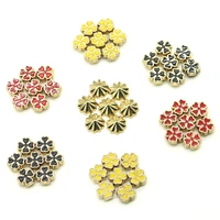 new 20 setspack 8 5cm4cm diy gold stud and spikes studs for clothing copper 3 color clover clover rivets free shipping h 03