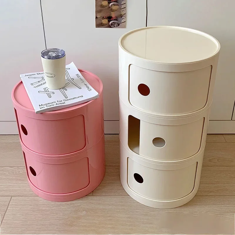 Кремовый ветер простой ночной столик для хранения Kawaii экономия места