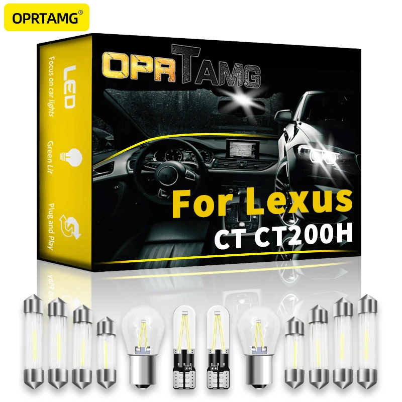 

OPRTAMG For Lexus CT CT200h HS250h GX GX460 GX470 1998-2022 Canbus Vehicle LED Bulb Interior Dome Map Trunk Light Auto Lamp Kit