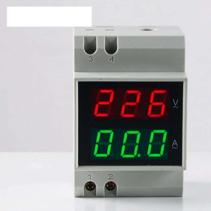 

D52-2042 двойной дисплей, DIN-рейка, красная, зеленая, AC80-300V, цифровой вольтметр переменного тока, альтернативный измеритель напряжения и тока