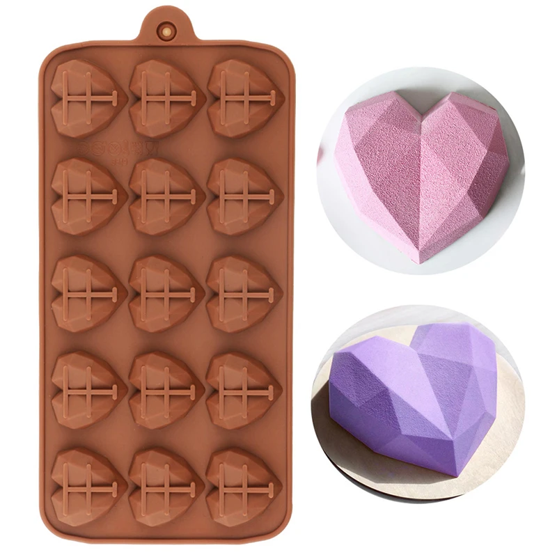 

15 Cavities Mini Heart Chocolate Mold Silicone Candy Molds Gummy Jelly Mould Cake Decoration Accessories