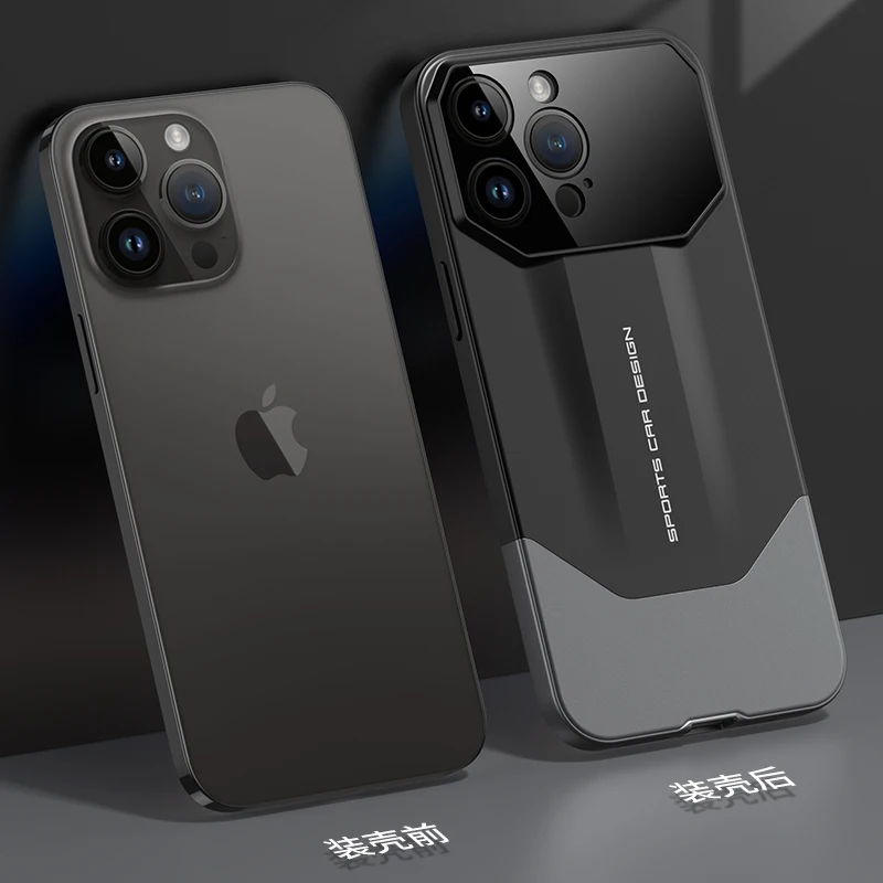 Роскошный Матовый Пластиковый Чехол для телефона iPhone 14 15 Pro Max ТПУ полноразмерный