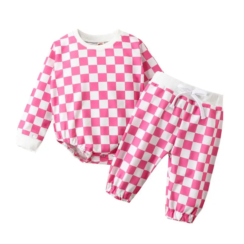 

Checkerboard Legging Cute Baby Outfits Adorable And Fashion Sweatshirt Romper Baby Girl Boy Oversized Style Pants For Baby