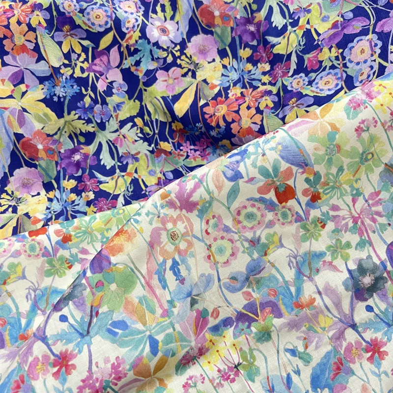 

Fabric Liberty Cotton Fabric Digital Active Printing Dress Suspender Dress Cheongsam Fabric for Sewing