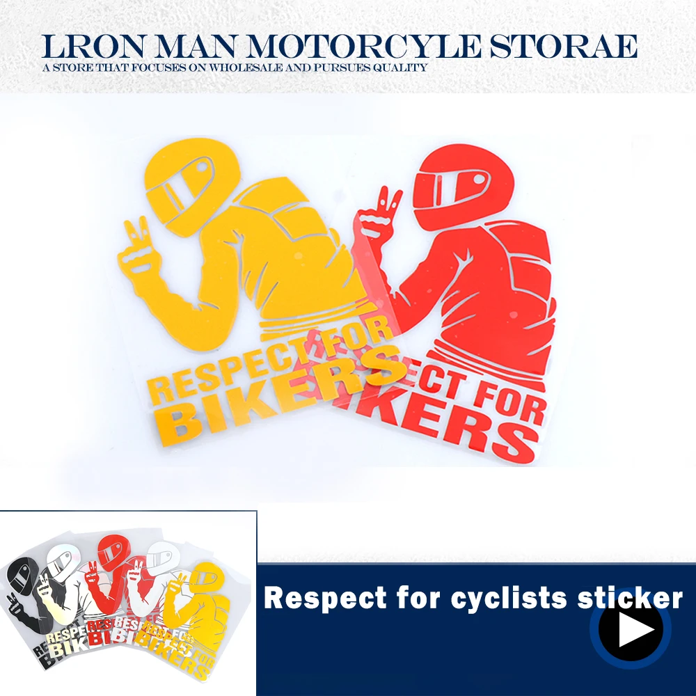 

In Stock (Same Day Shipping) Sticker 1pc Motorcycle Vinyl 3D Sticker Motorcycle Vinyl 3D Sticker & Decals Respect Biker Sticker