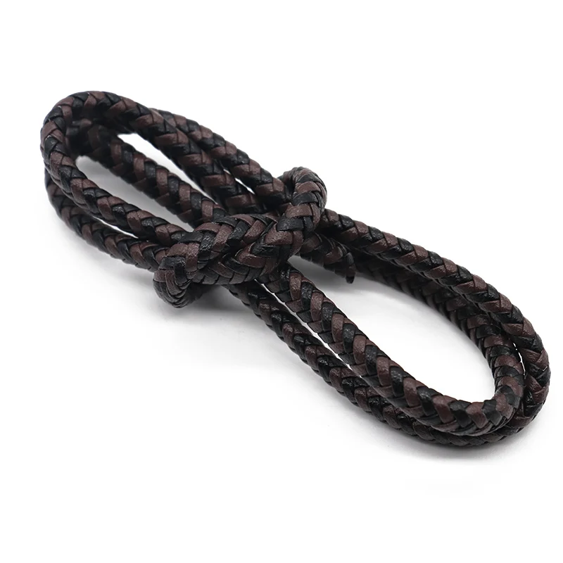 

2m/lot 8mm Vintage Flat Braided Leather Cords for DIY Leather Bracelet PU Leather Cords Jewelry Making Findings