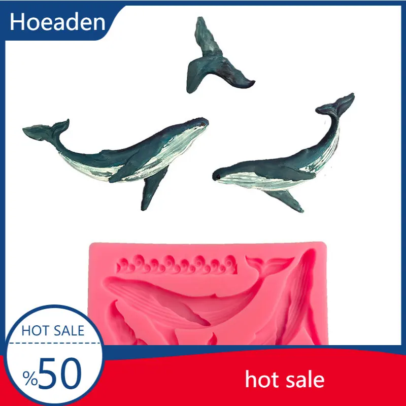 

Whale Shape Silicone Mould Kitchen DIY Cake Baking Tool Dessert Fondant Chocolate Decoration Plaster Clay Sea Creature Mold
