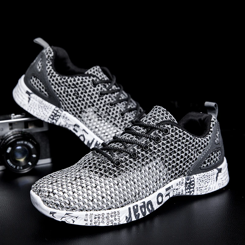 Кроссовки мужские сетчатые дышащие черные летний сезон 2020 | Обувь