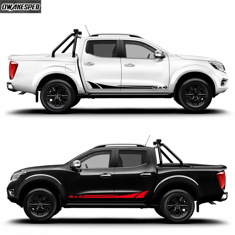 2 шт. универсальная дверная юбка с пикапом 4x4 стильная наклейка для Ford Ranger Raptor Isuzu