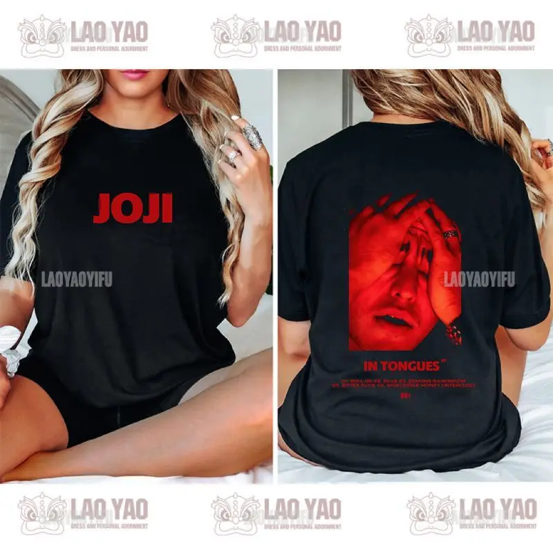 Joji двусторонняя футболка с принтом мужская уличная одежда в стиле хип-хоп