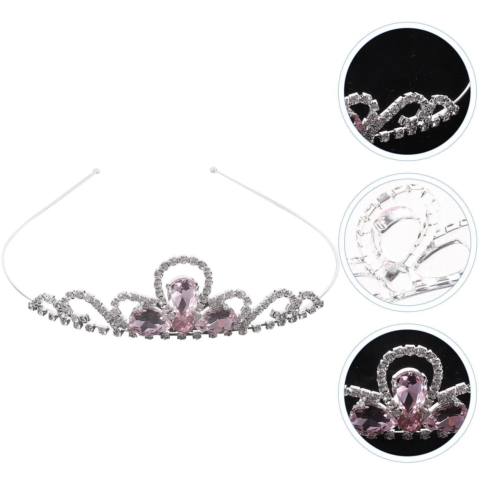 

Hair Piece Wedding Headpiece Headbands Girls Flower Headpieces Rhinestones Crown Teenagers Bride Women