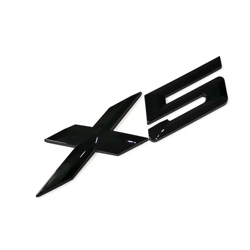 

X5 Silver black ABS Auto Car Emblem Rear Badge Sticker Accessories ​For BMW X 5 Letter Trunk Emblem Rear Badge Decal Sticker