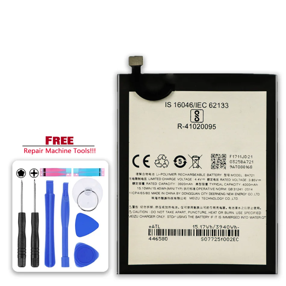 

Battery BA721 BA 721 3920mAh for Meizu Meilan Note 6 Note6 M6 M721Q Mobile Phone Bateira