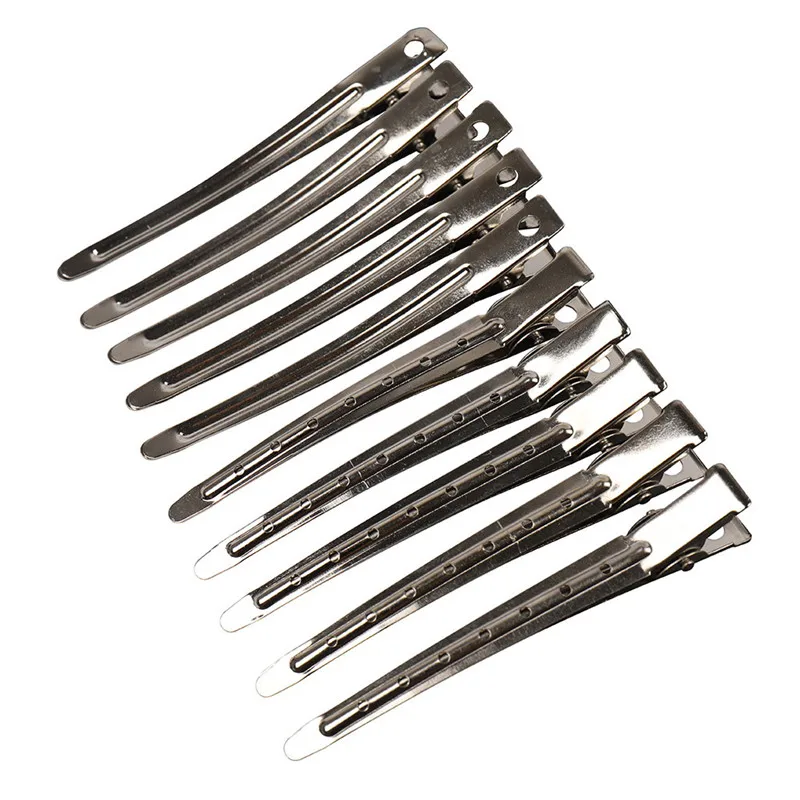 

10pcs Professional Stainless Hairdressing Clips Clamp Salon Hairpins Hair Clips Barrettes Headwear DIY Hair Styling Tools