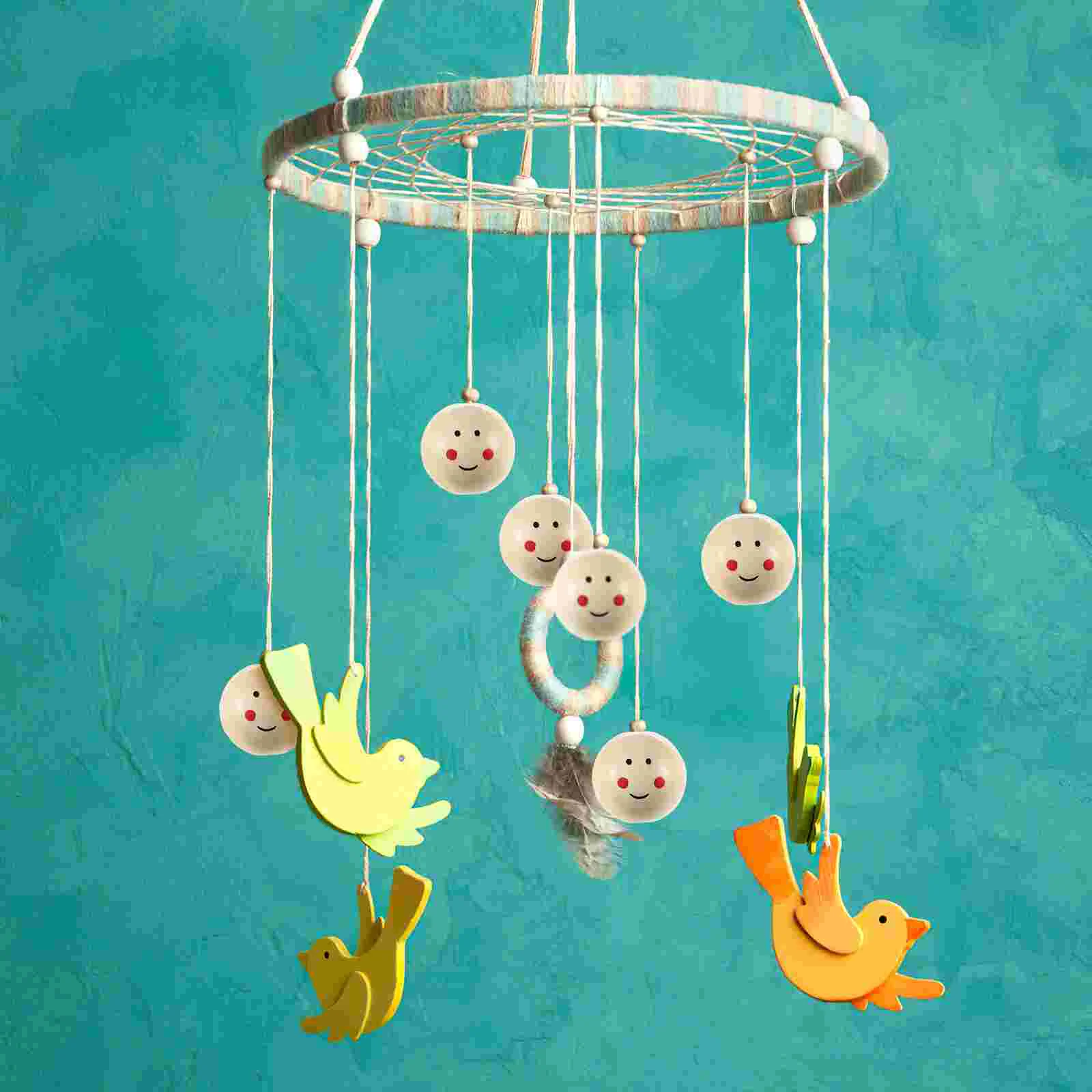 20 шт. деревянные бусины для поделок с отверстиями улыбка на лице аксессуары