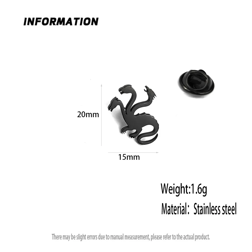 Брошь с тремя головами дракона круговое кольцо брошь драконом для матери модная