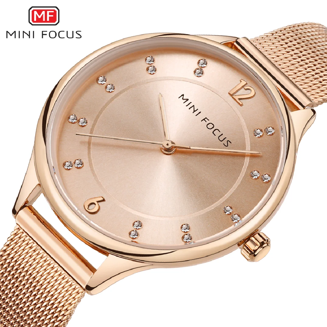 MINI FOCUS Watch Women Casual Fashion Ultra Thin Quartz Wristwatches Elegant Design Dress Ladies Gift Clock Relogio Feminino