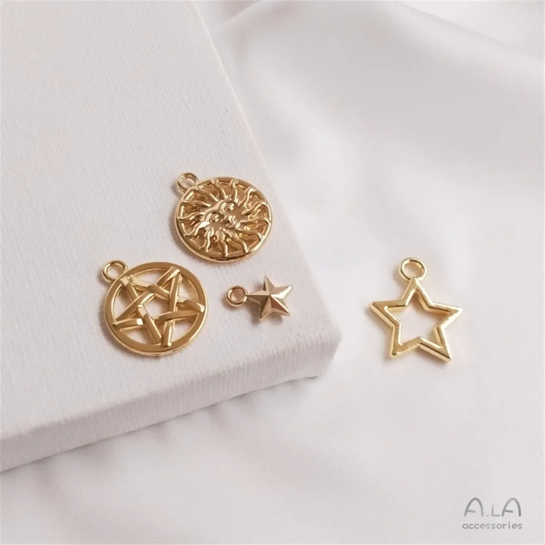 14-каратное золото пятиконечная звезда шестиконечная кулон браслет сделай сам