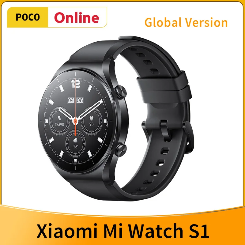 

Global Version Xiaomi Mi Watch S1 GPS Smart Watch AMOLED Sapphire Display SpO₂ monitoring Wireless Charging Mi Smartwatch