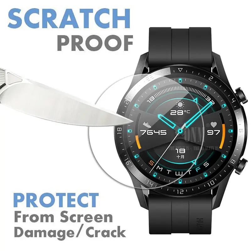 

Tempered Glass For Huawei Watch GT 2 3 GT2 GT3 Pro Runner 42mm 46mm Smartwatch Screen Protector Explosion-Proof Film Accessories