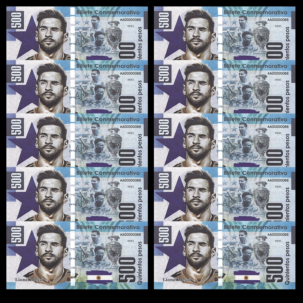

Копии банкнот Месси 10 шт.