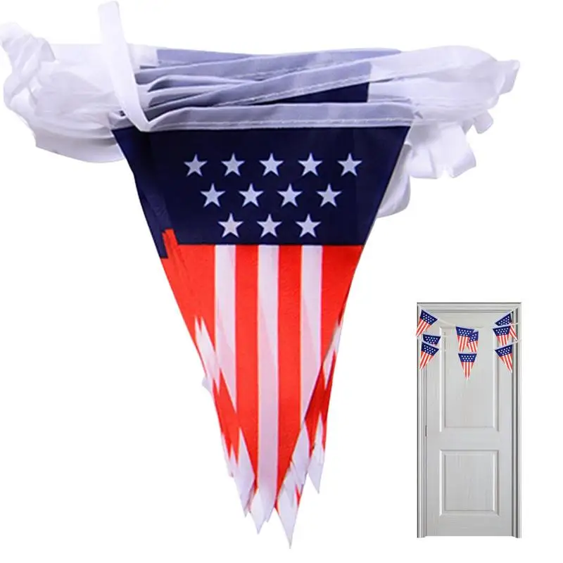 

4-й американский флаг 1421, 20 шт., настольный флаг American USUSA, Квадратный Настольный Флаг США, треугольный флаг для стола