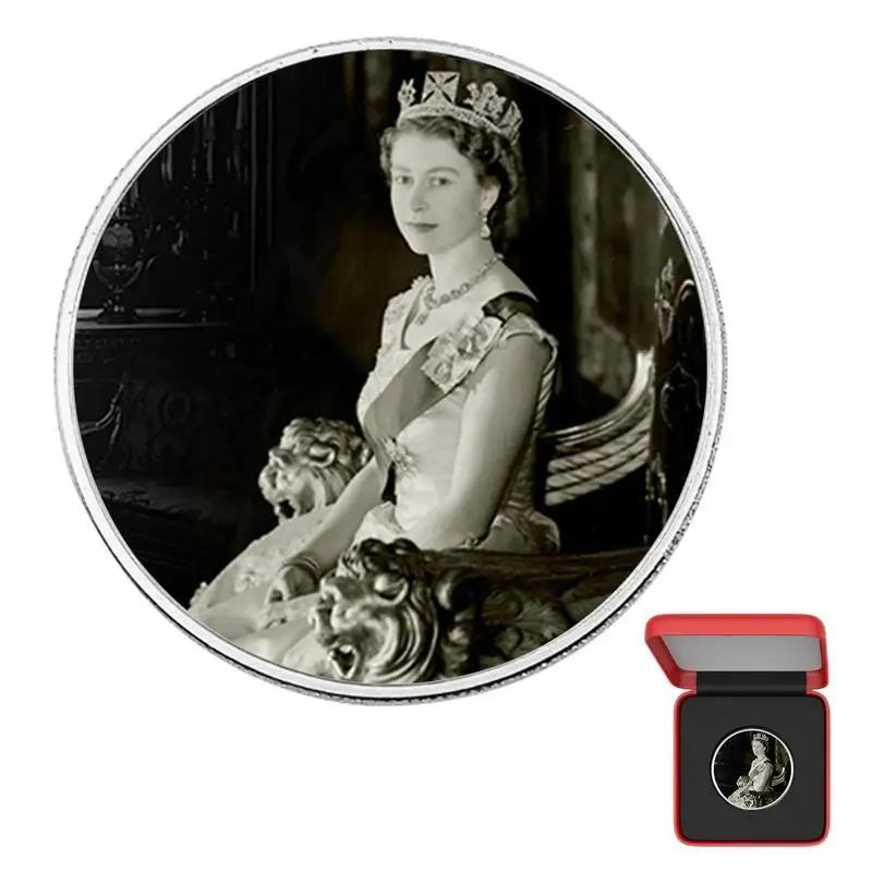 

Коллекционные монеты, королевское величество королевы Елизабет II, золотые/серебряные памятные монеты, сувенирные монеты королевской семьи