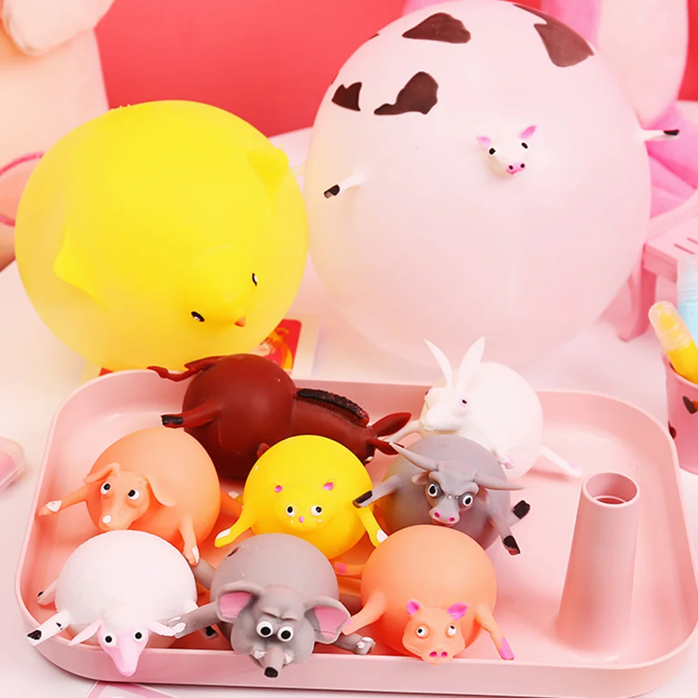

Squeeze Slow Funnyanimal Kidsblowing Party Blow Balloon Favors Soft Easter Decompression Stretchyfidget Novelty