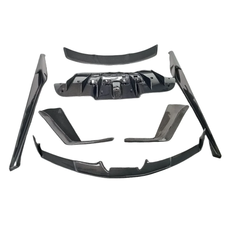 

N style Carbon Fiber body Kit for Ferrari 488 GTB Spider Front bumper lip rear diffuser side skirt Spoiler Auto parts