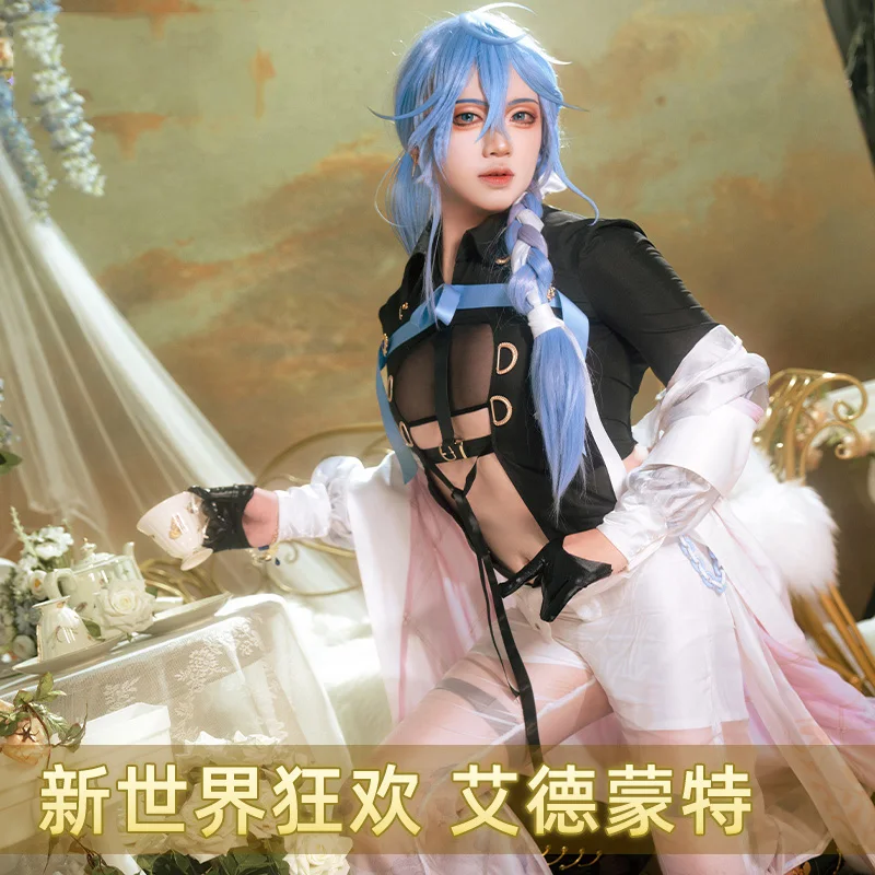 Nu: Carnival Cos Эдмонд Косплей сексуальный черный топ цветочное свадебное платье