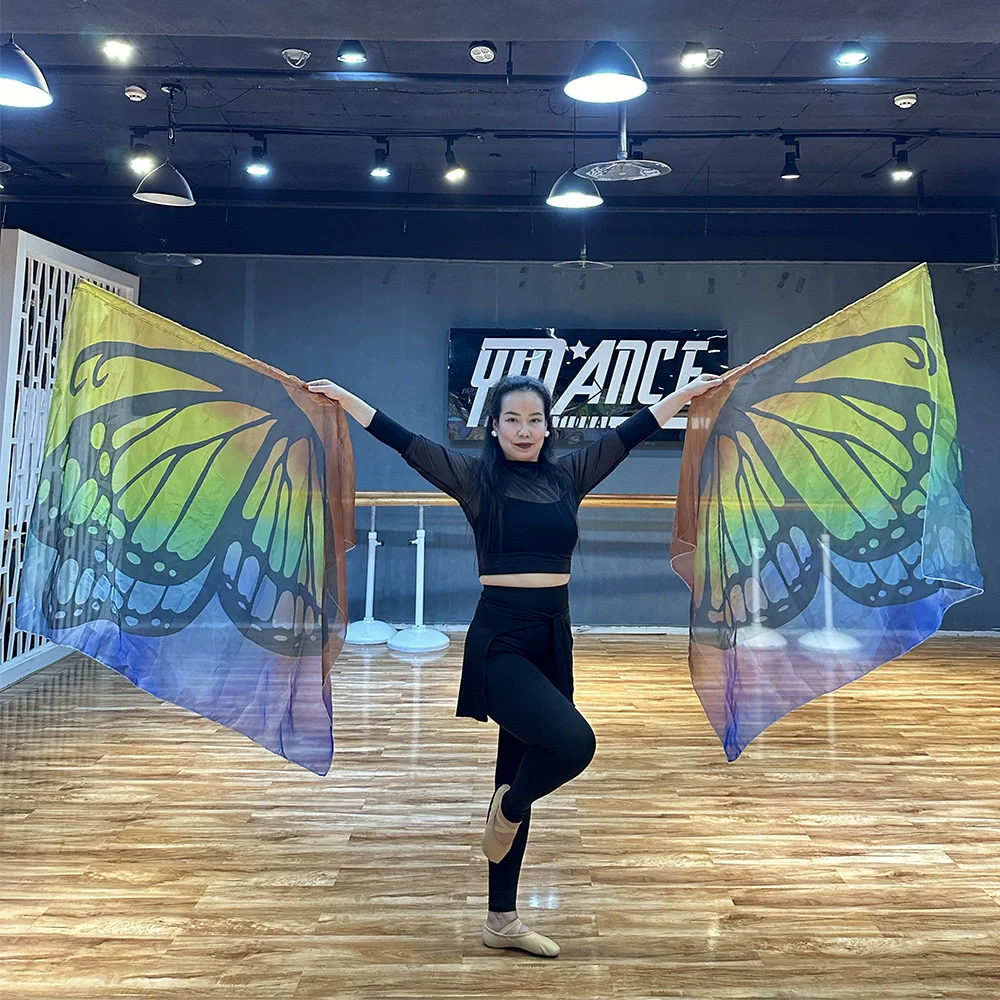 Узор бабочки 100x120 см 1 пара флагов для поклонения с масштабируемой палкой флаг