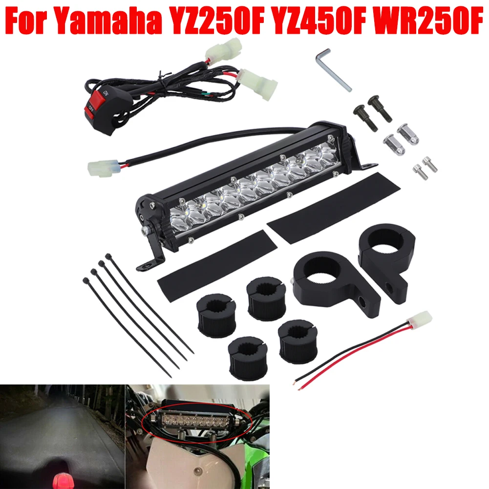 

LED Headlight Light Bar Lighting Kit Set For Honda CRF450R CR125R CR250R/X CR85 PitBike Yamaha YZ450F 2014-2021 YZ250F 2010-21