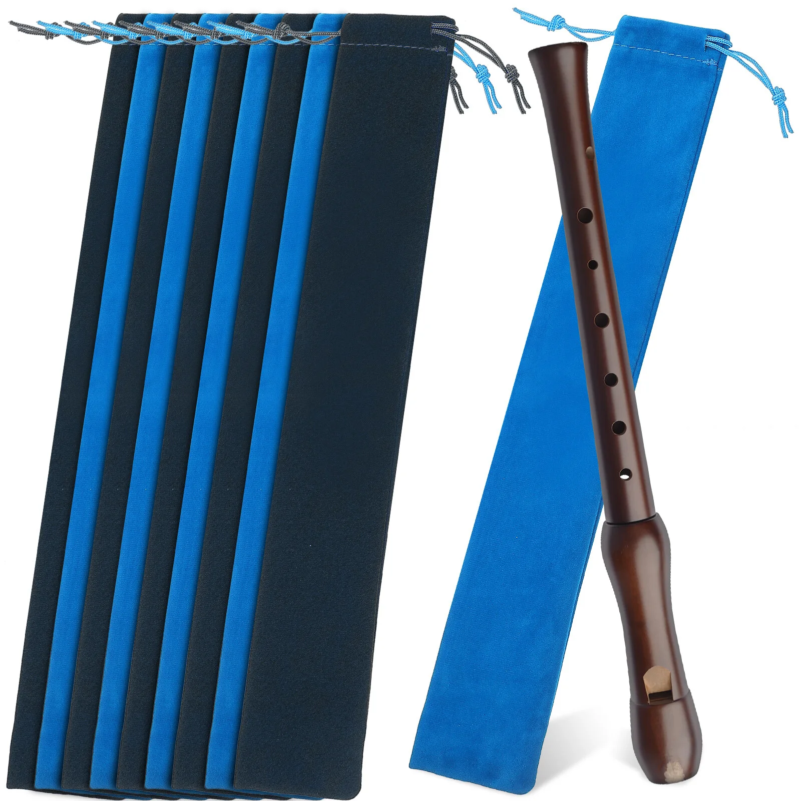 

10Pcs Clarinet Storage Bag Harmonica Drumstick Lightweight Flute Cases for Music Instrument