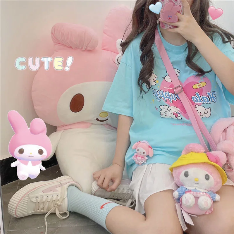 

Summer Puppy Printed Women T Shirts 100 Cotton Japanese Kawaii Cute Y2K Tshirt Girls Oversized Tee Short Sleeve Loose T-shirt