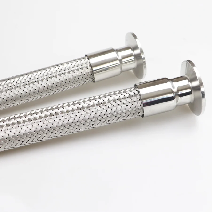 Труба внешний диаметр 19/25/32/38/45 мм х 1,5/2 дюйма, тройной зажим 304, мягкая труба из нержавеющей стали с плетеным ремешком для домашнего пивоварения 500, 700, 1000, 1500, 2000 мм