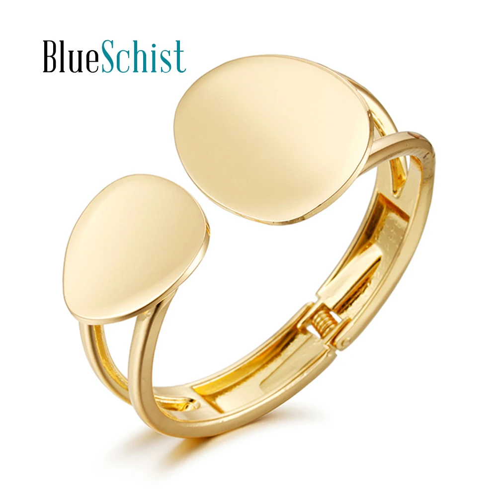 

Trendy Asymmetric Teardrop Shape Open Bangle Statement Cuff Bracelet Fashion Jewelry for Women Lady's Costume Accessory