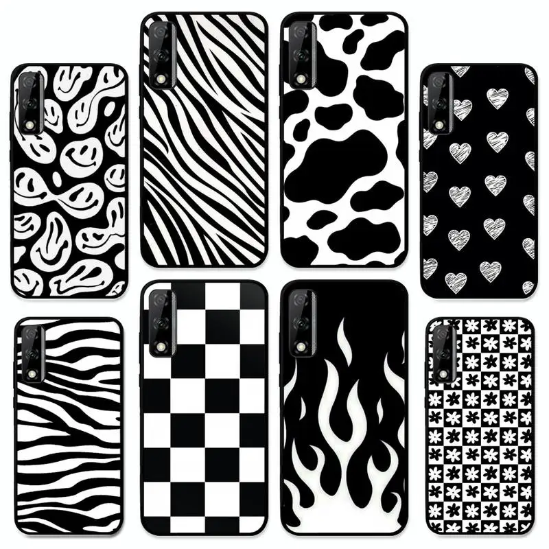 

Yinuoda Black and white Dalmatian Cow zebra texture Phone Case For Huawei Y9 Y8 Y6 Prime Y7 Pro Y8s Y5 Mate 20 Pro 10 lite Cover