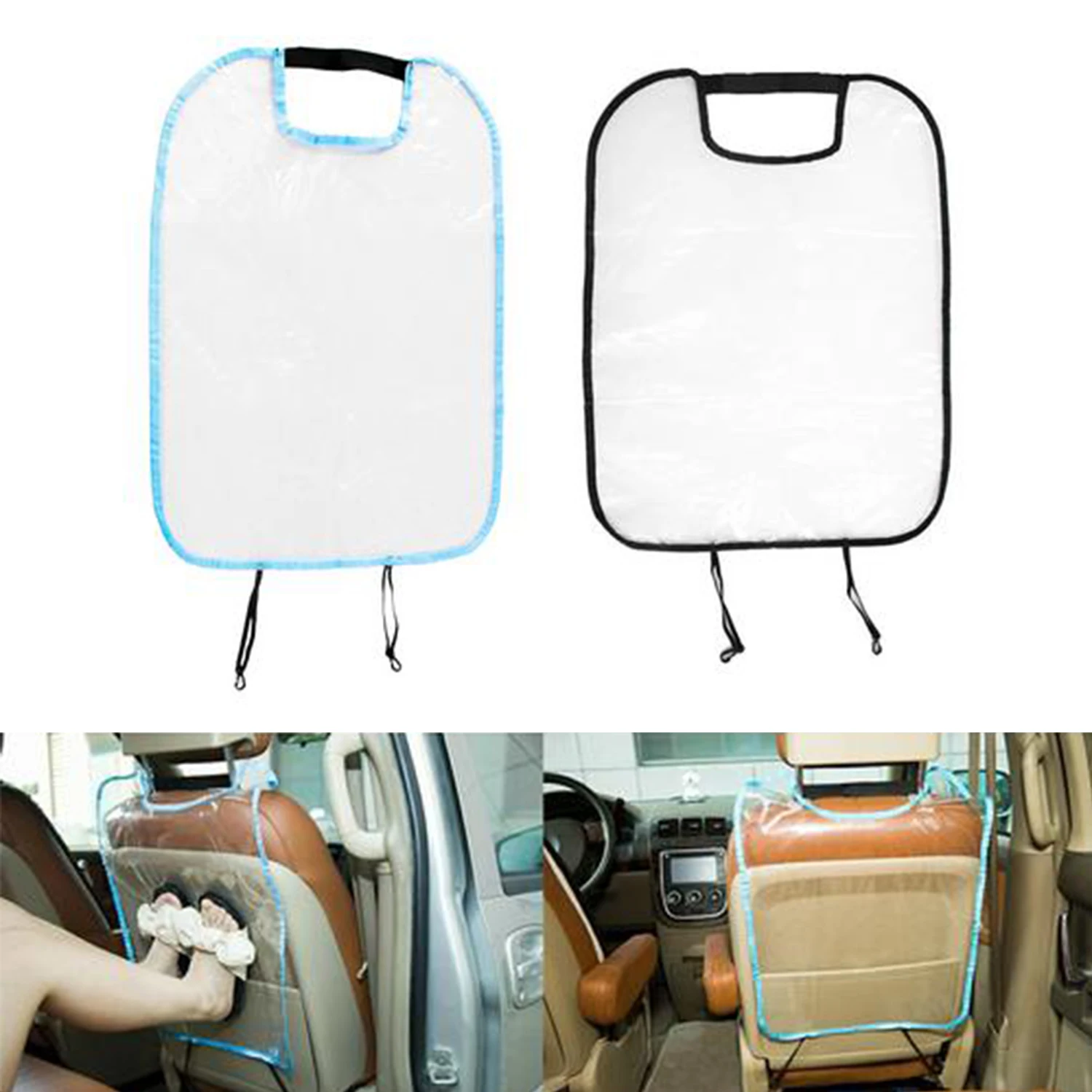 

Car Seat Back Protector Cover Transparent Children Anti-Kick Pad Anti Mud Dirt Kick Mat Auto Seats Protect Cover Car Accessories