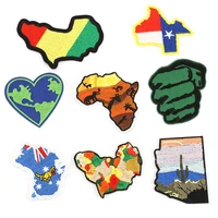 chile brazil australia embroidery patches national flag map strange things clothing accessories heat transfer badge iron clothes