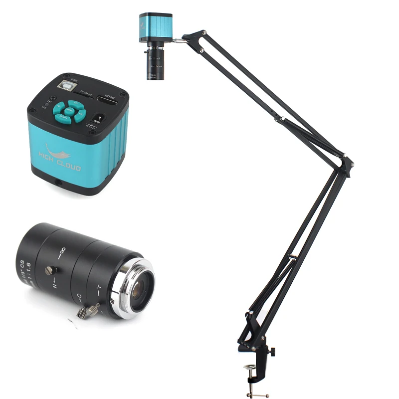 

48MP 4K 1080P USB HDMI Video Microscope Camera 6-60mm Big Visual Fixed Focus Zoom Lens For PCB Repair For PCB SMD Repair Tools