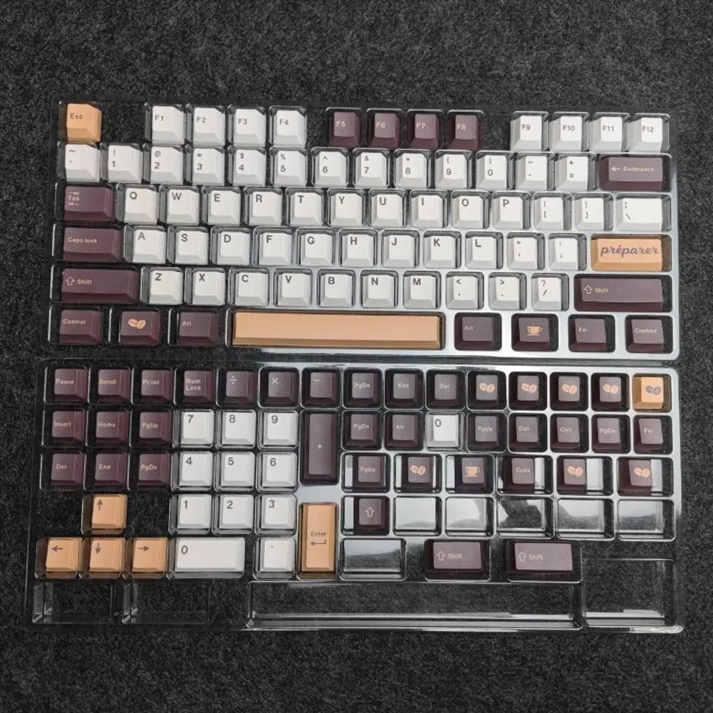 

For GMK Cafe Coffee Keycap Pbt Five-sided Sublimation Personality Animation Keycap Key Two-dimensional 129 J8E6