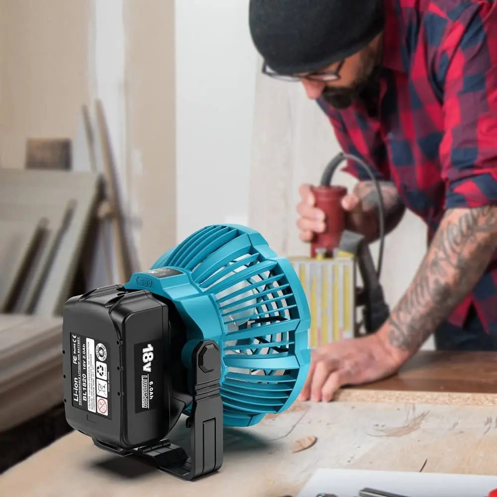 Внешний потолочный вентилятор для аккумулятора подходит Makita Dewalt Bosch Milwaukee Black &