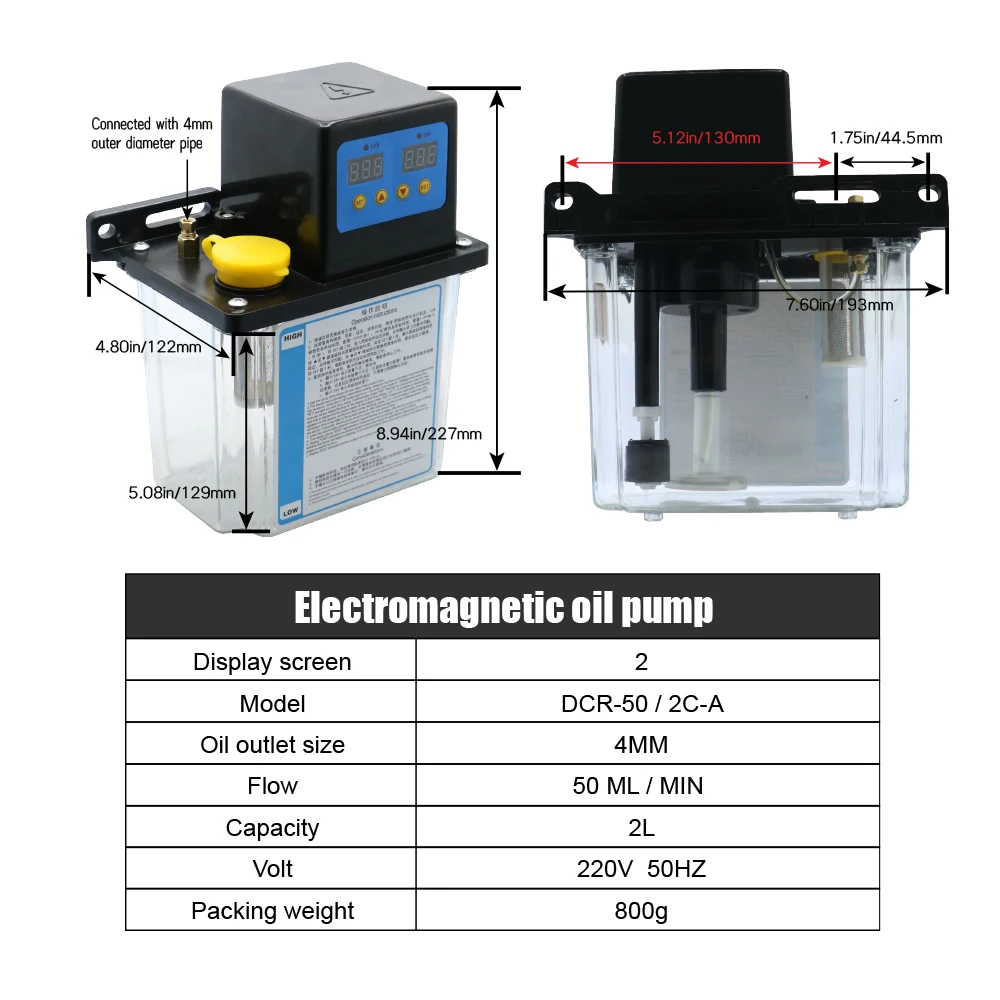 

Масляный насос HLTNC DCR-50 220В 0,5/1/2 л