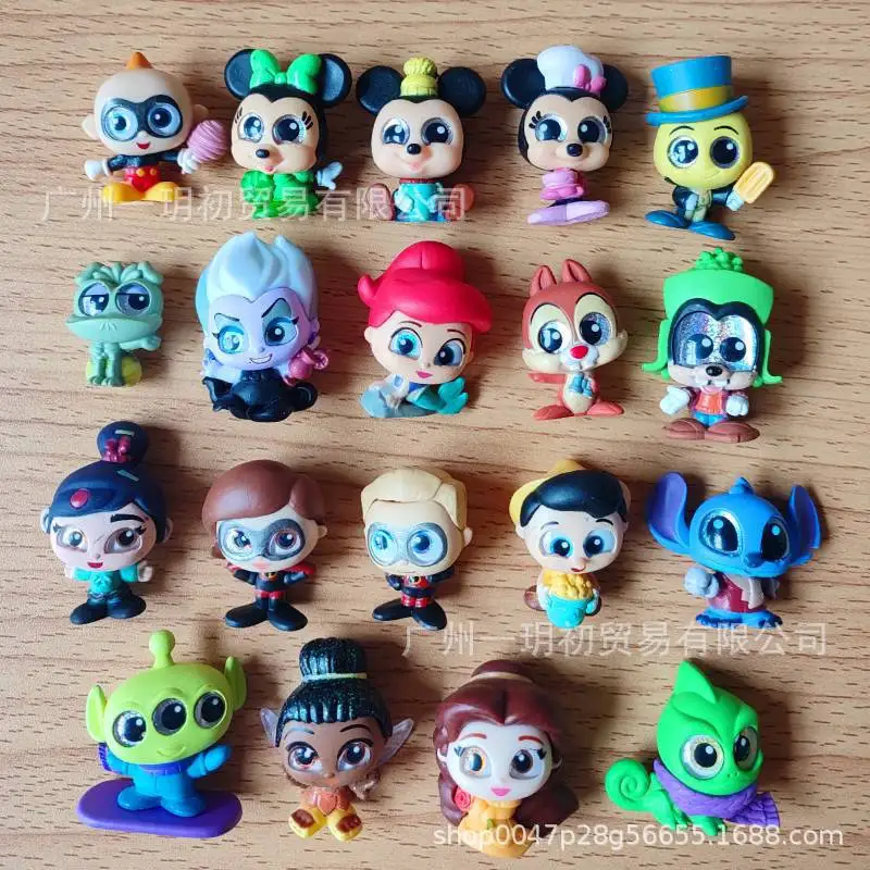 

Doorables '19 Pcs&1 Blind Bag' Disney Original Mini Figure Mickey Mouse Pinocchio Stitch Princess Genuine Glass Eye Doll