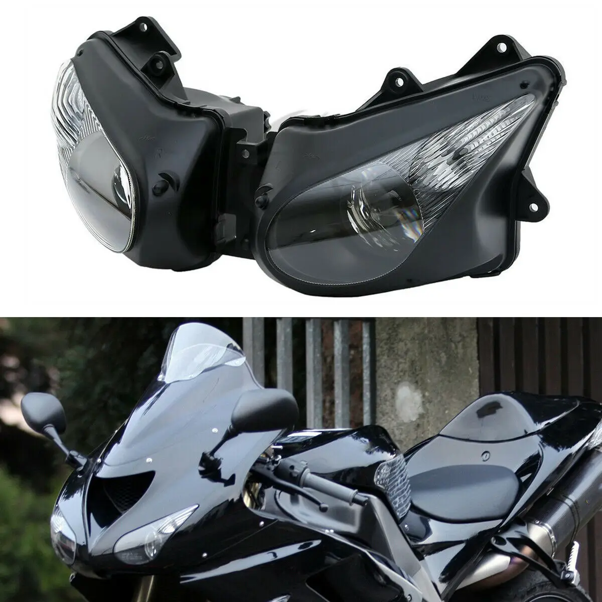 

Передняя фара в сборе для мотоцикла для Kawasaki Ninja ZX10R ZX-10R 2006-2007 Clear