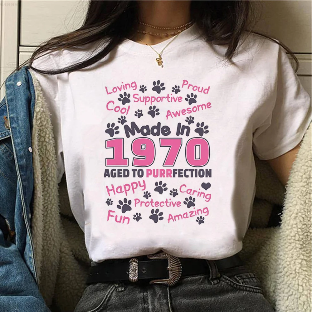 

1970 Tee women designer streetwear comic top girl funny clothing