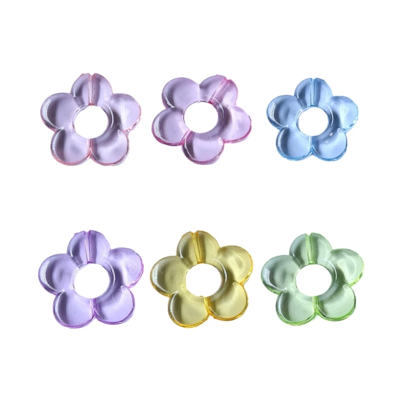 

Перфорированные разноцветные акриловые цветы N58F в античном стиле с отверстиями для ожерелья, серег, аксессуары «сделай сам», материалы для изготовления ювелирных изделий
